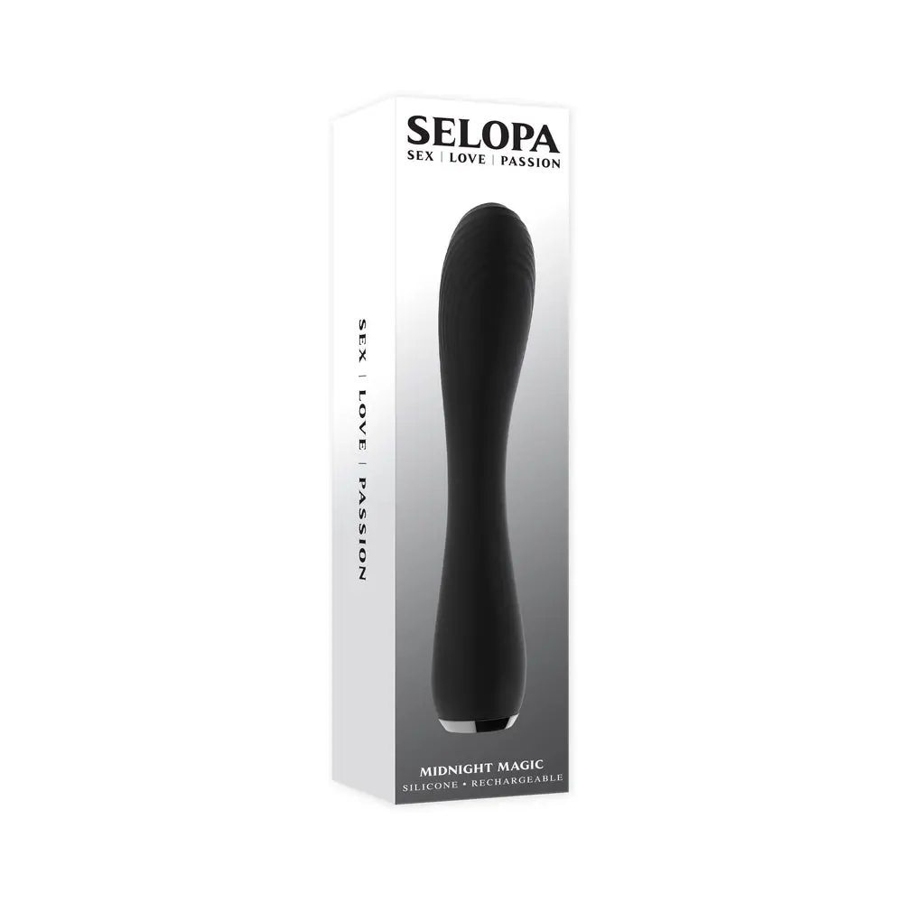 Selopa Midnight Magic Rechargeable Vibrator Silicone Black 1