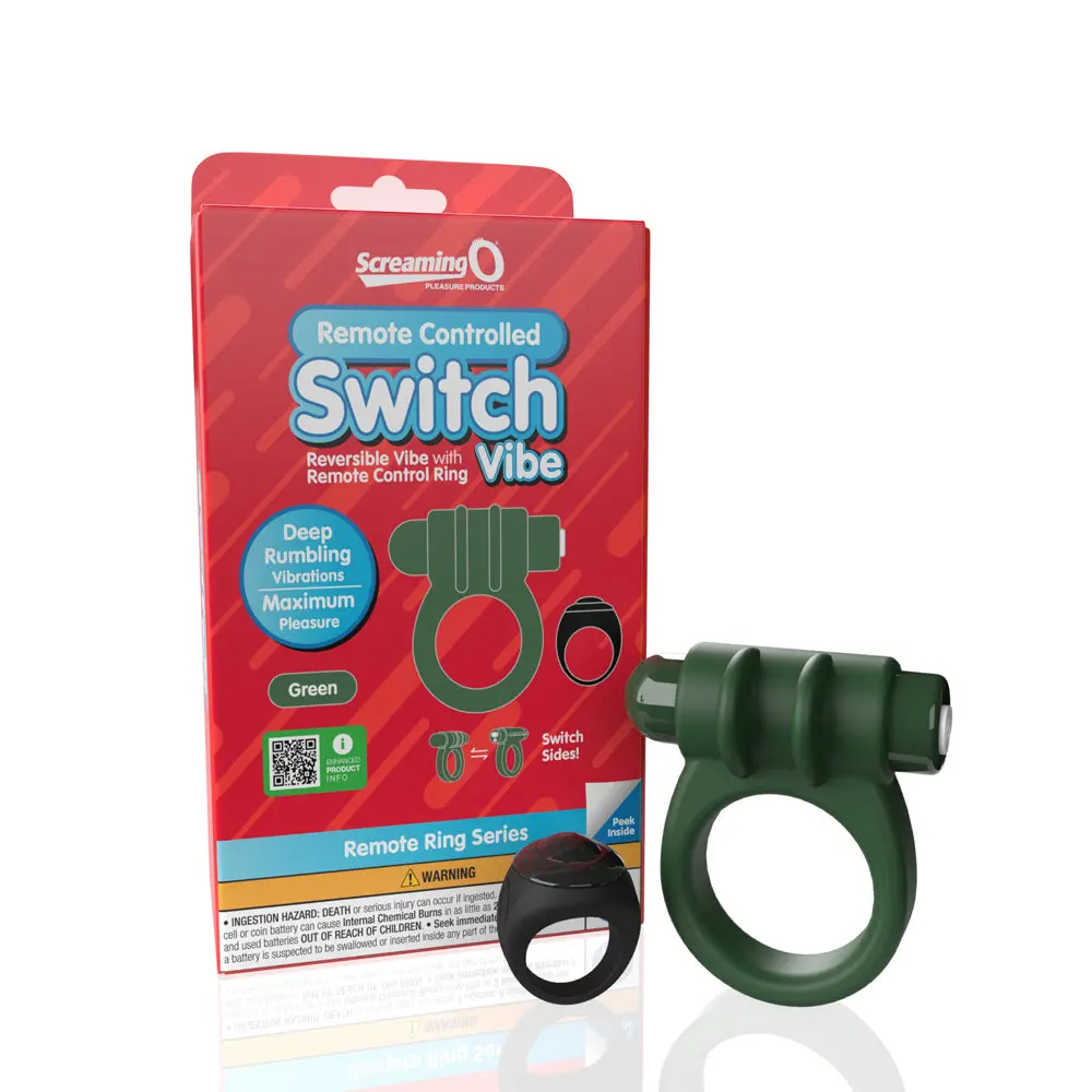 Screaming O Remote Controlled Switch Vibrating Ring Green 1
