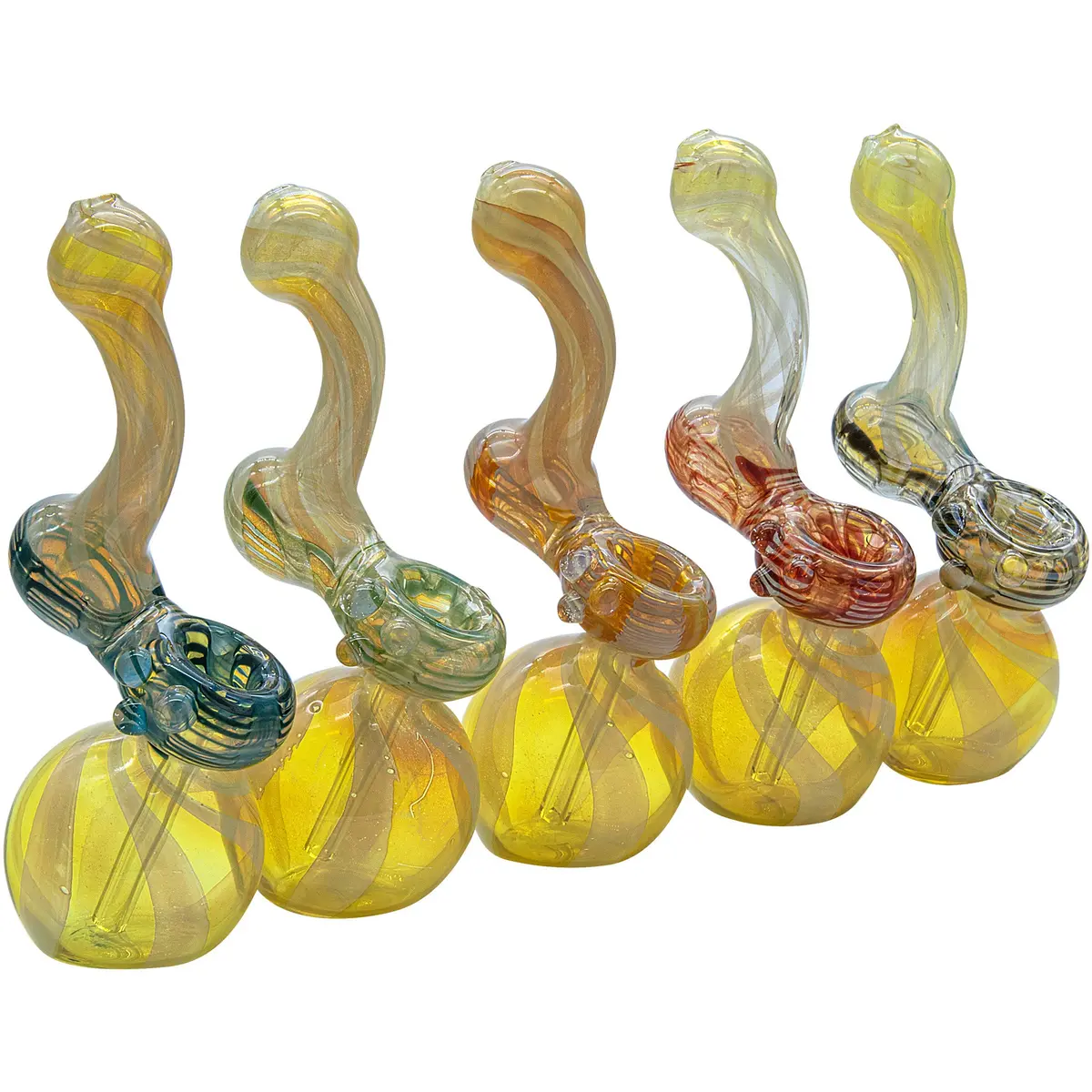 La Pipes "Rake Bubb" Fumed Sherlock Bubbler Pipe (Various Colors) 1