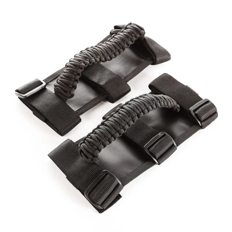 Rugged Ridge Paracord Grab Handles Black/Black Pair 1