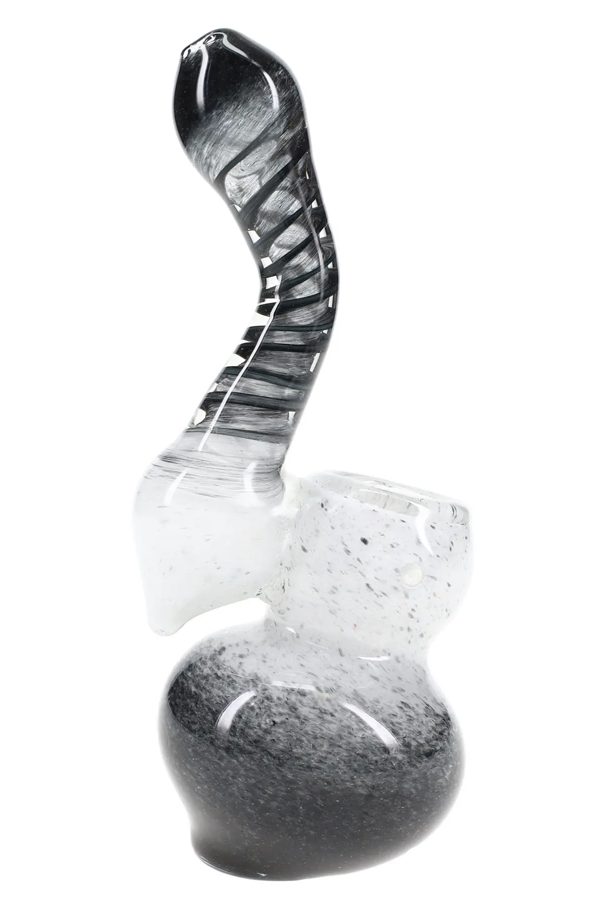 Multicolor Spiral Frit Sherlock Bubbler “Nebula Coil” – 5½″ – Assorted Colors 1