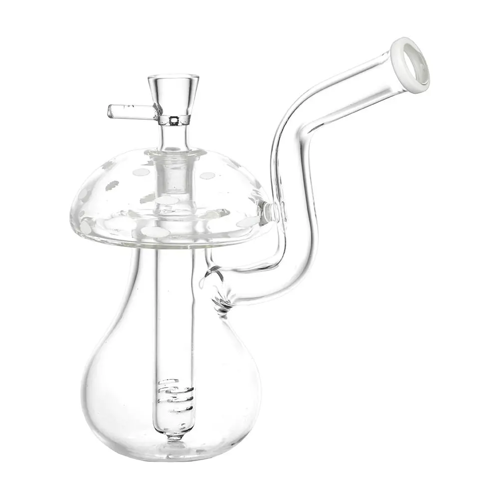 Clear Mushroom Glass Water Pipe - 6.5" / 14Mm F 2