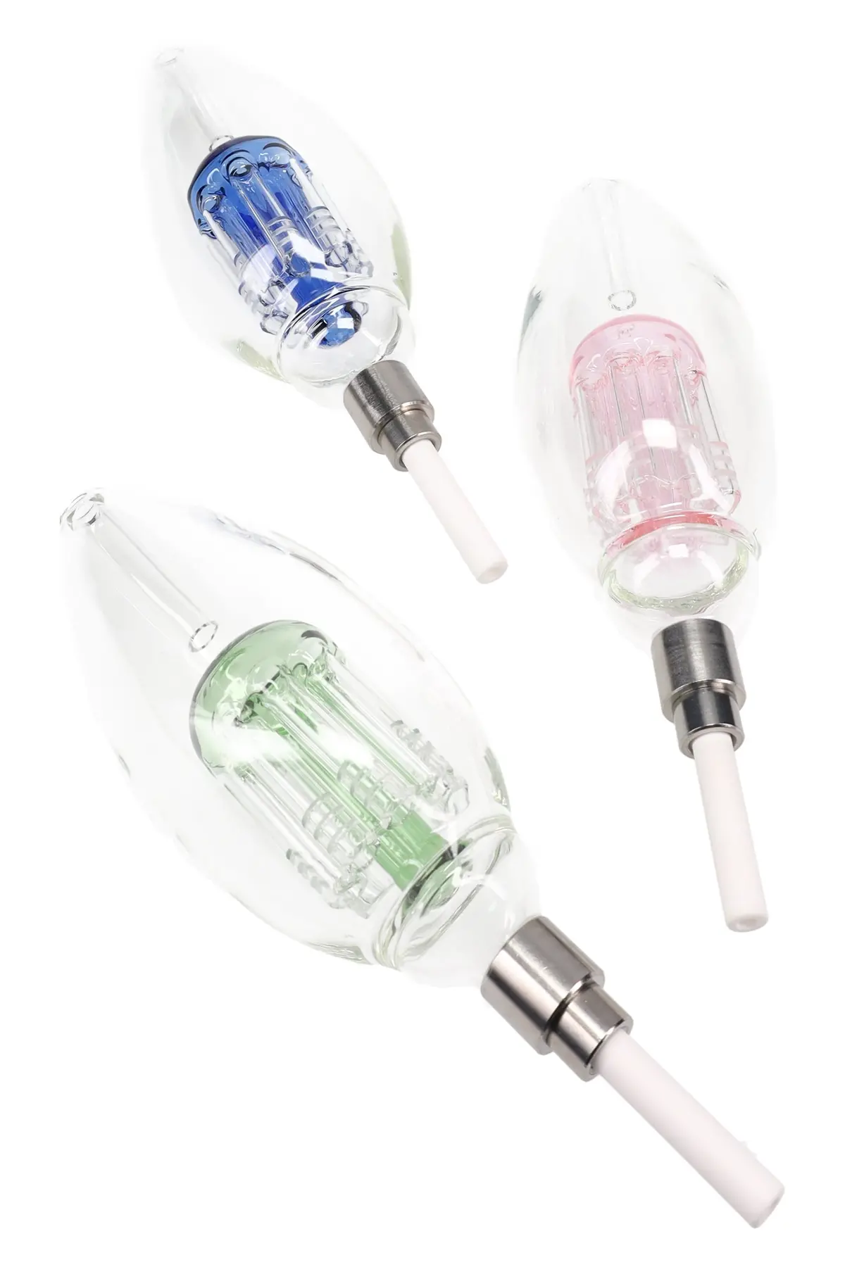 Glass Light Bulb Dab Straw Kit “Glow Core” – Tree Perc – 8″ 1