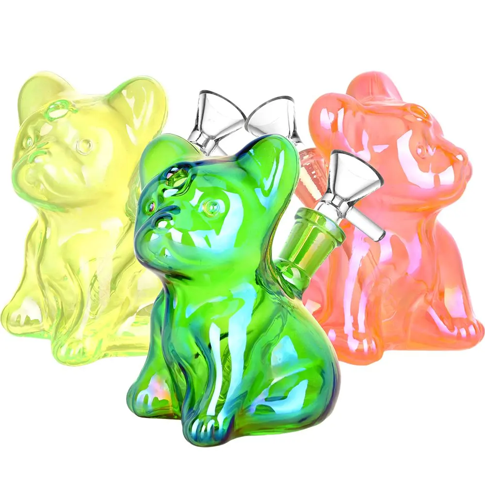 French Bulldog Glass Water Pipe - 4.25" / 14Mm F 1