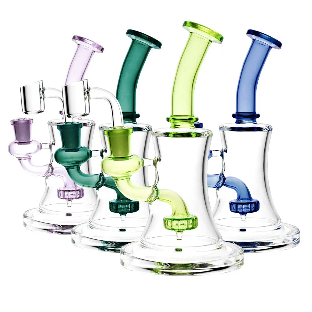 Oil Can Disc Perc Rig - 8" / 14Mm F / Colors Vary 1