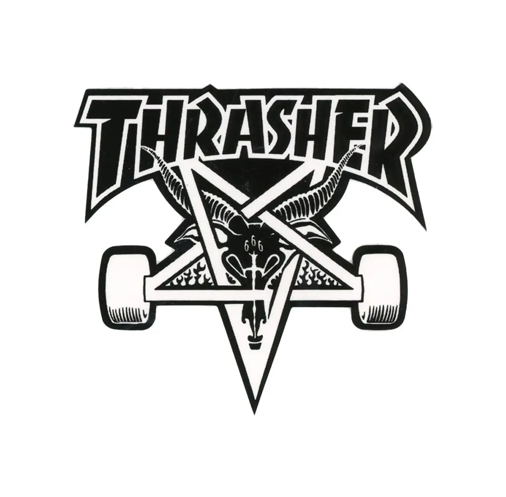Thrasher Pentagram Skate Wheels Sticker | 4.5"X4.25" 3