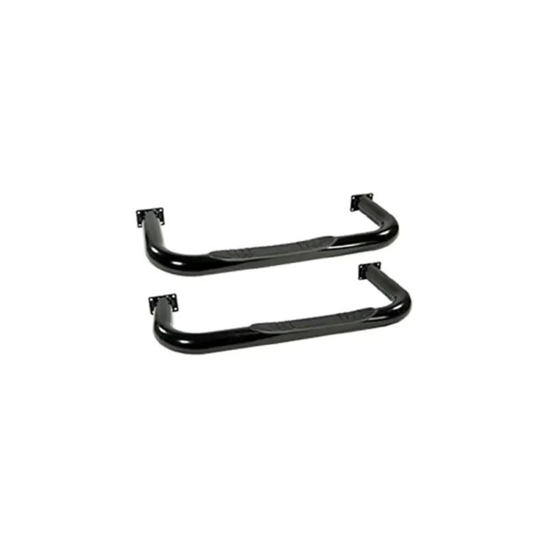 Rugged Ridge 3In Round Tube Side Steps Black 76-83 Cj5 1