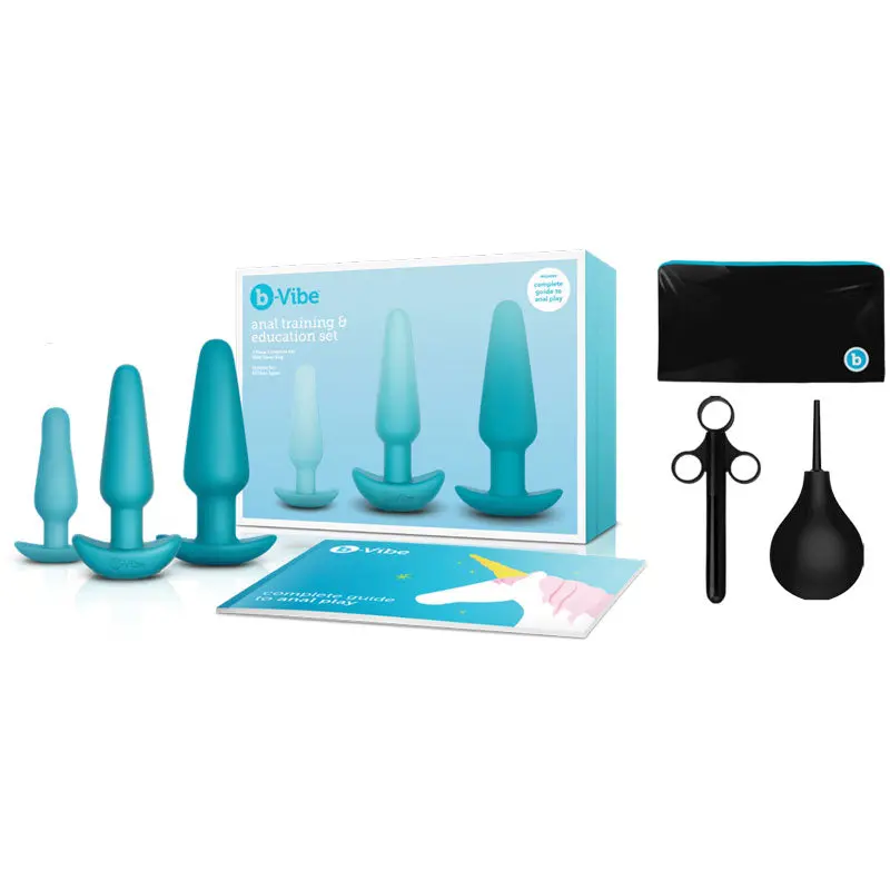 B-Vibe 7-Piece Anal Training & Education Set Teal 1