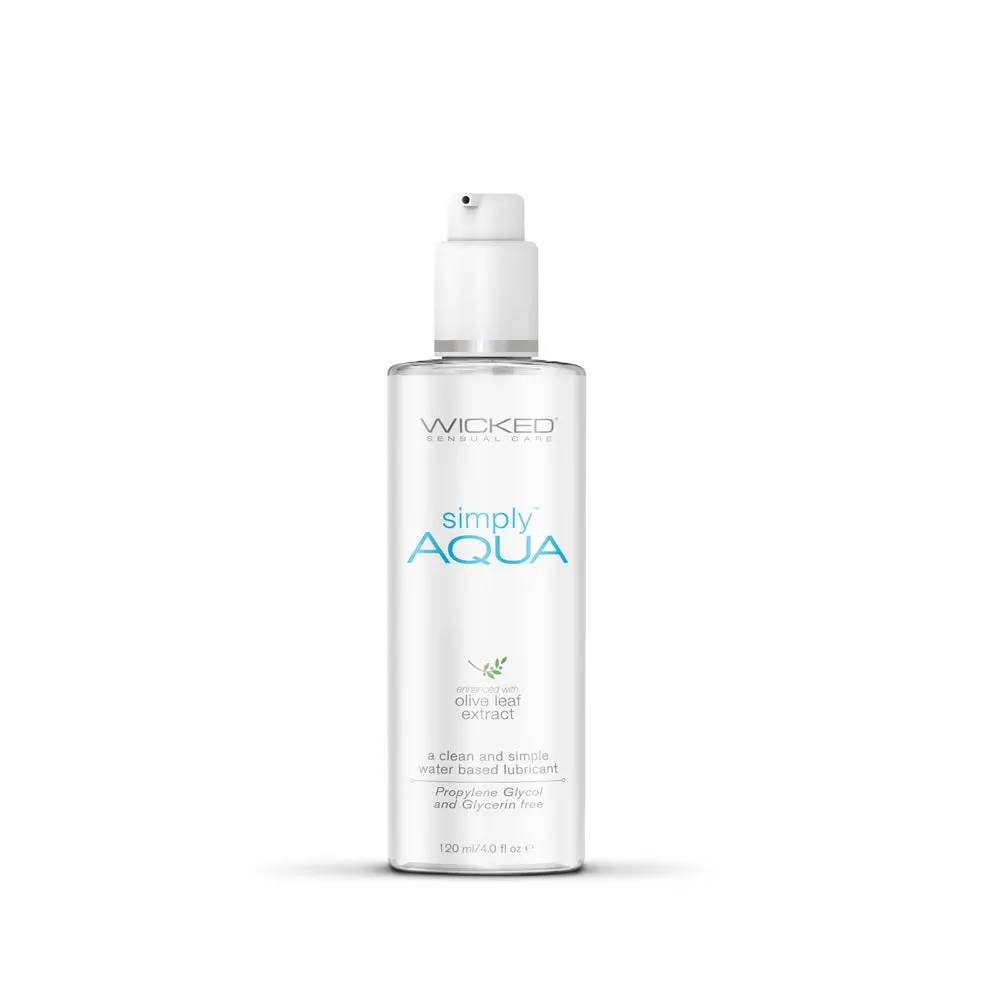 Wicked Simply Aqua Water-Based Lubricant 4 Oz. 1