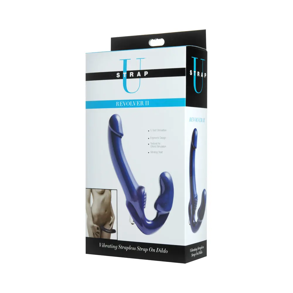 Strap U Revolver Ii Strapless Strap On Dildo (Blue) 1