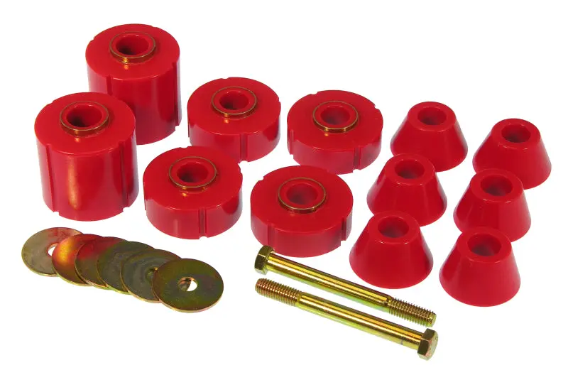 Prothane 73-80 Gm Body Mount 12 Bushing Kit - Red 1