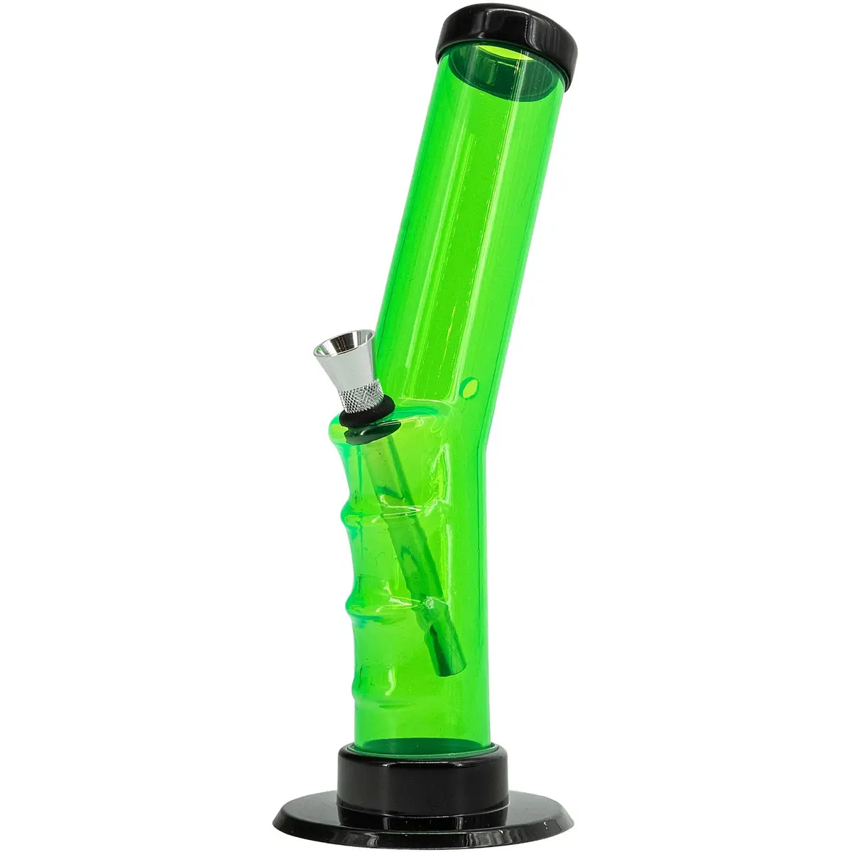 Acrylic Angled Straight Tube Bong 9-12" 1