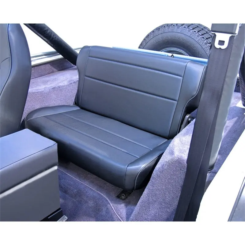 Rugged Ridge Fold & Tumble Rear Seat Black 76-86 Jeep Cj7/Laredo/Renegade 1