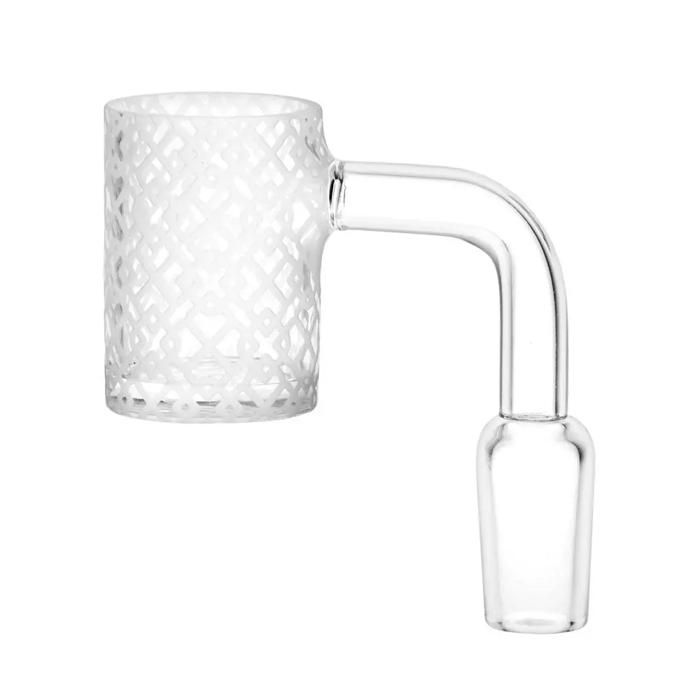 Interlocking Diamonds Etched Quartz Banger 1