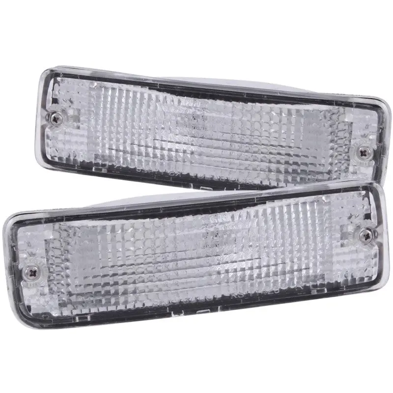 Anzo 1989-1995 Toyota Pickup Euro Parking Lights Chrome W/ Amber Reflector 1