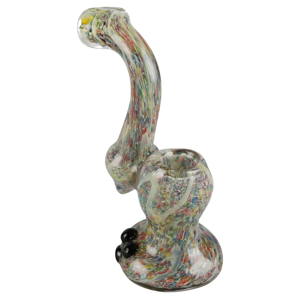 Rainbow Speckled Glass Bubbler Pipe 1