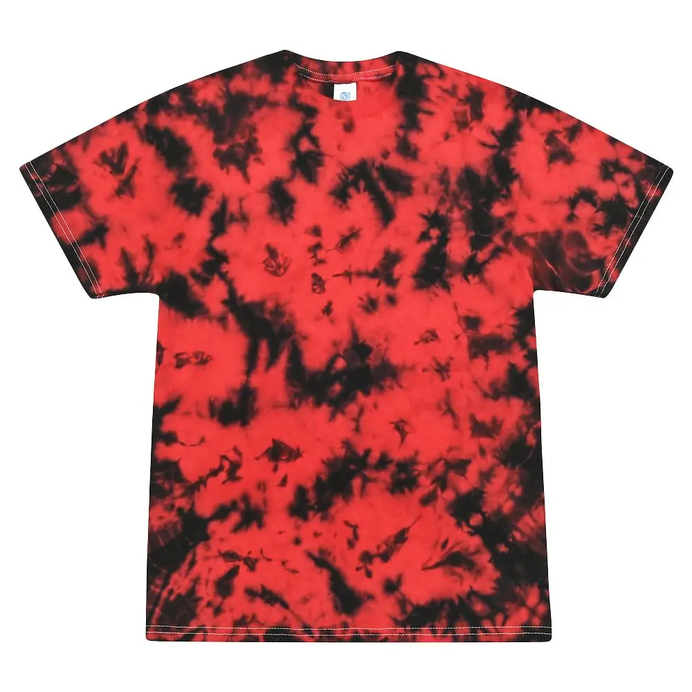 Short Sleeve Tie Dye T-Shirt | Crystal Red & Black 1