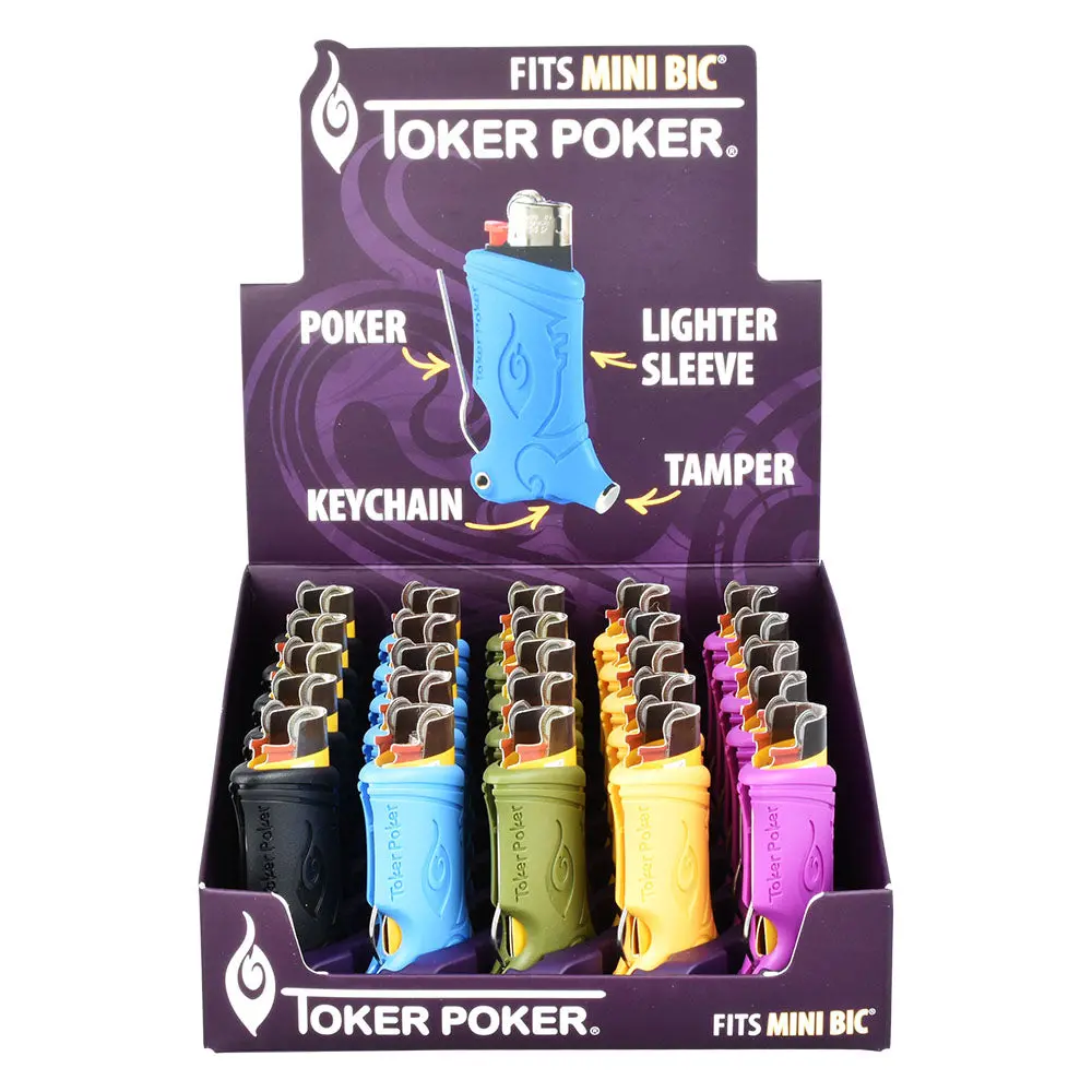 Toker Poker Lighter Sleeve - Mini Bic / 25Pcs 1