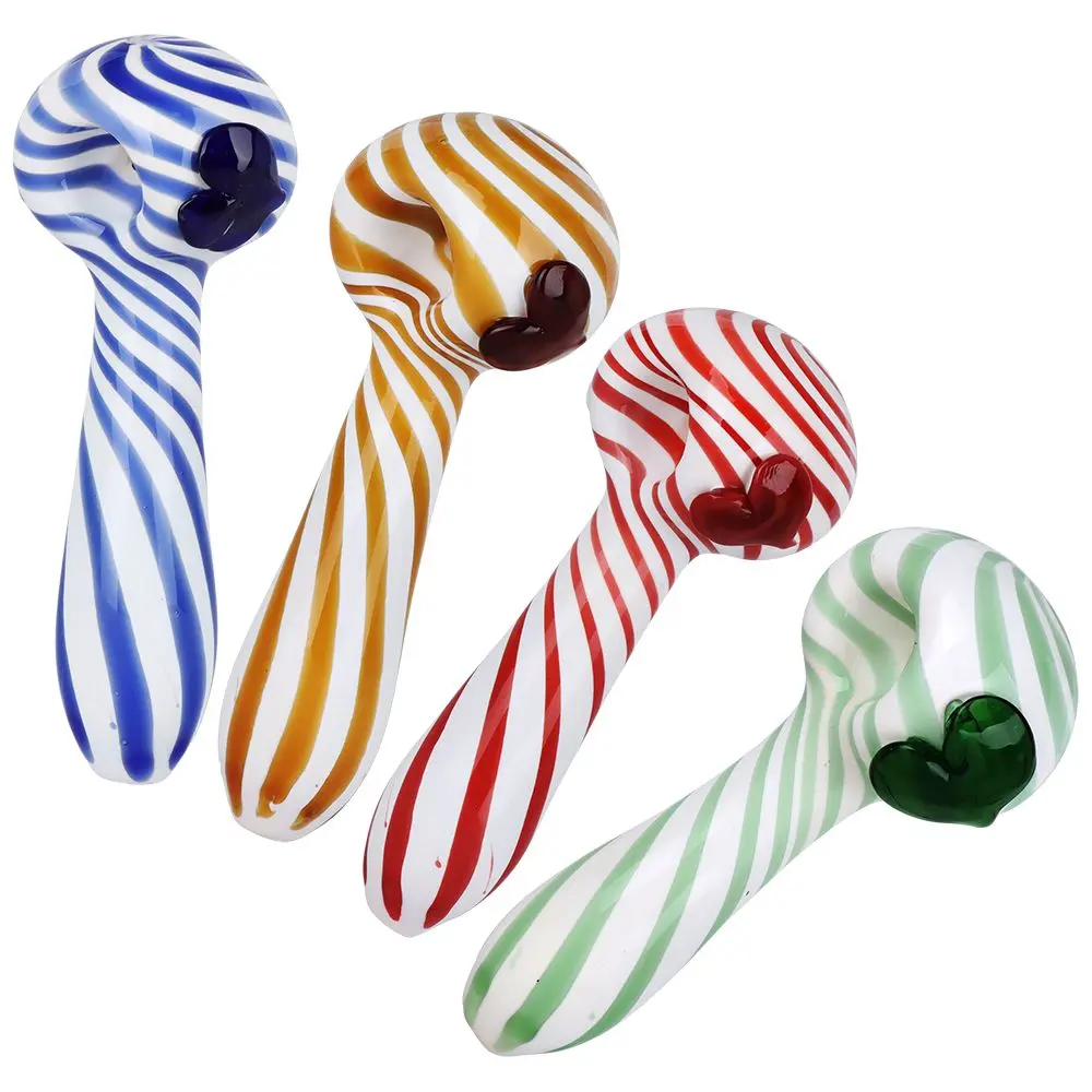 Vortex Of The Heart Glass Spoon Pipe - 5" / Colors Vary 1