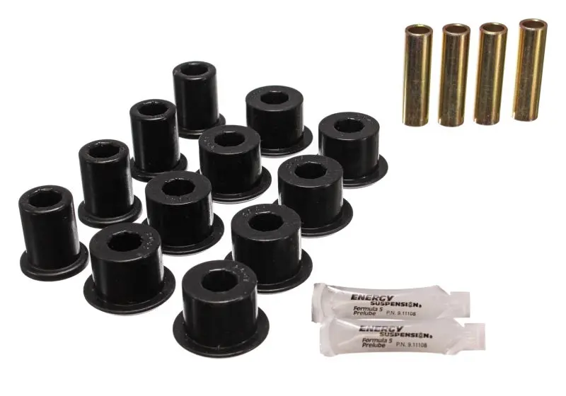 Energy Suspension 95-97 Toyota Tacoma / 89 4Runner / 89-95 Pick Up Black Rear Leaf Spring Shackle Bu 1