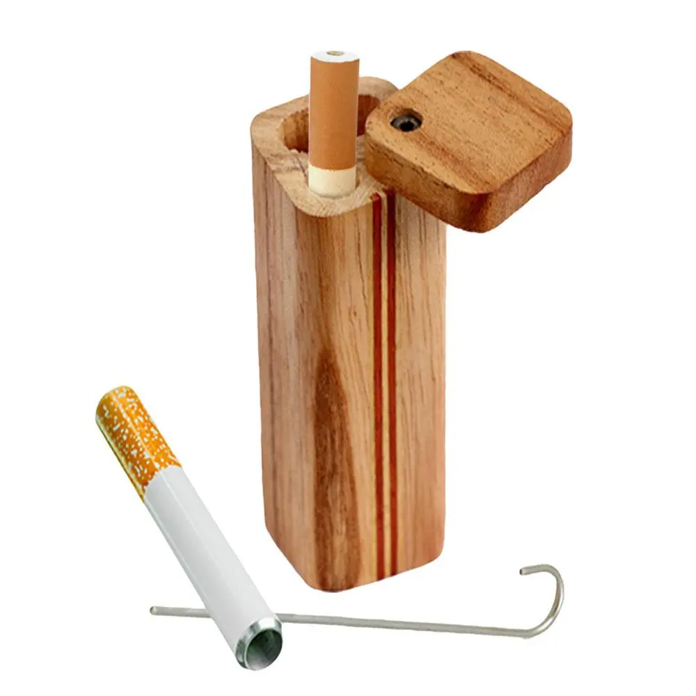 Striped Square Wood Dugout W/ Poker 1
