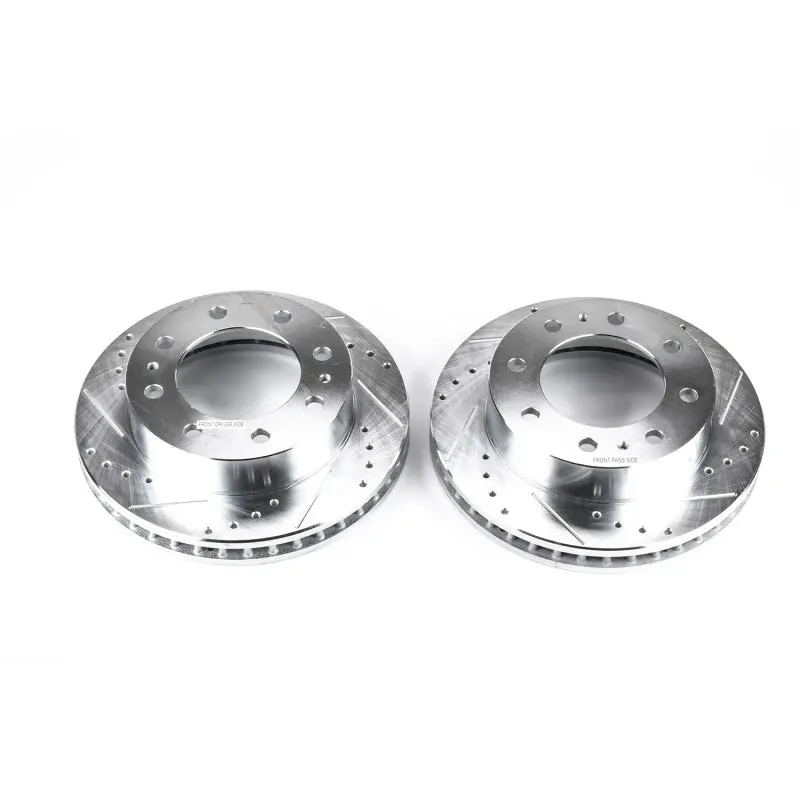 Power Stop 02-04 Chevrolet Avalanche 2500 Front Evolution Drilled & Slotted Rotors - Pair 1