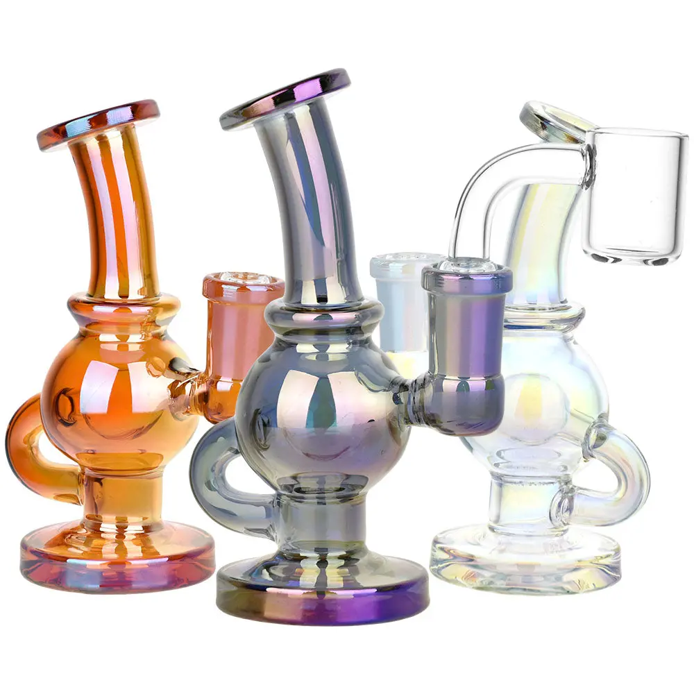 Visible Spectrum Electroplated Glass Ball Rig - 4.75" / 14Mm F / Colors Vary 1