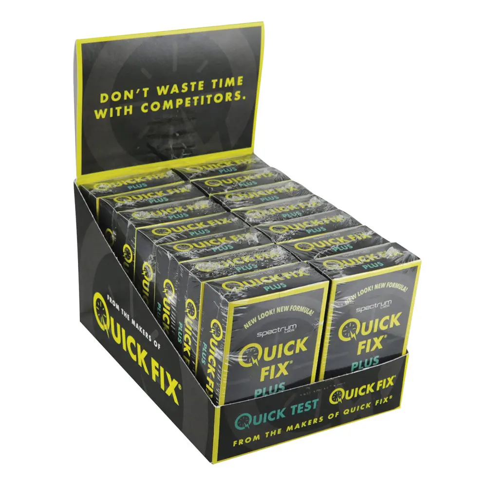 Quick Fix Synthetic Plus Fetish Urine - 3Oz - 14Pc Display 1