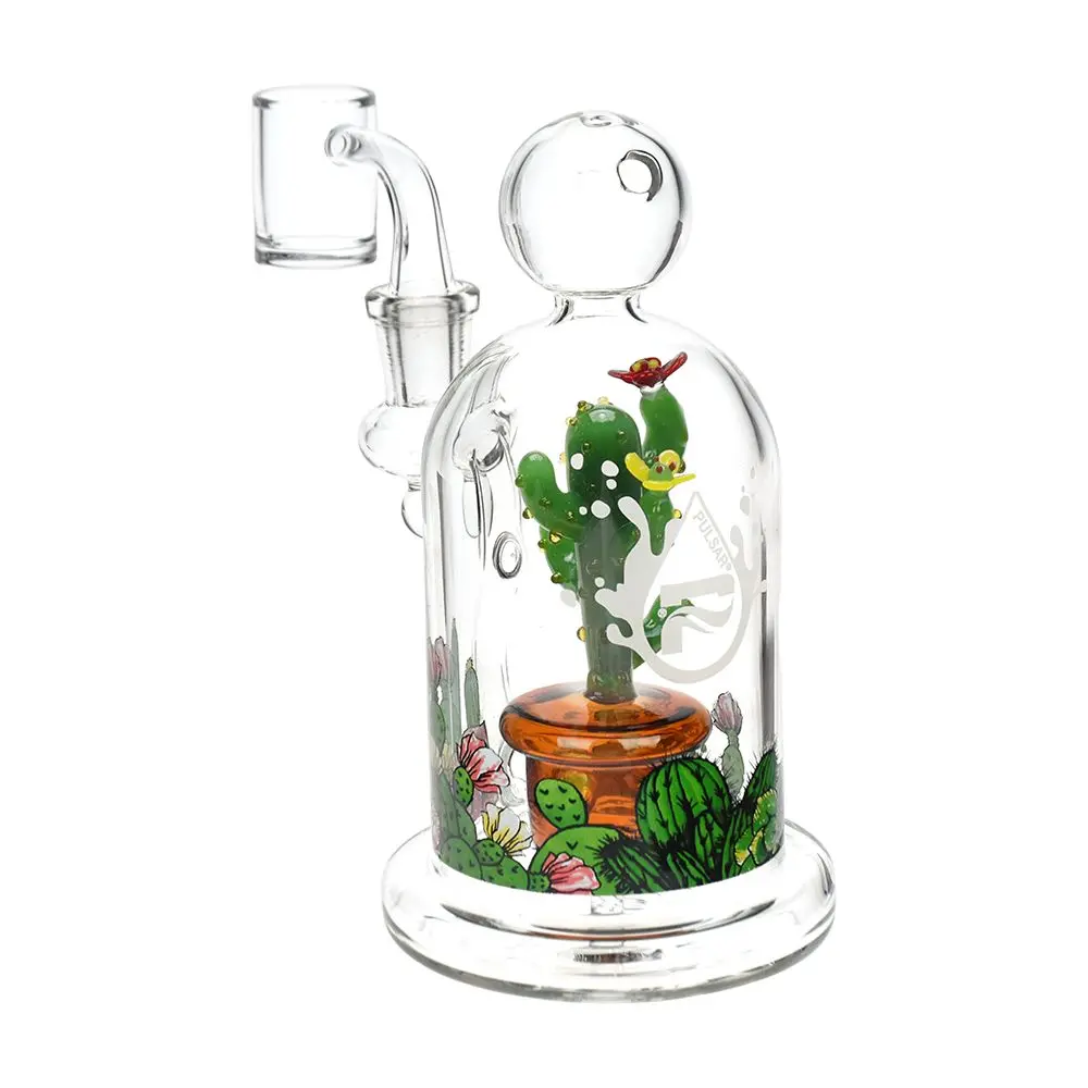 Pulsar Cactus Terrarium Glass Dab Rig - 6" / 14Mm F 1