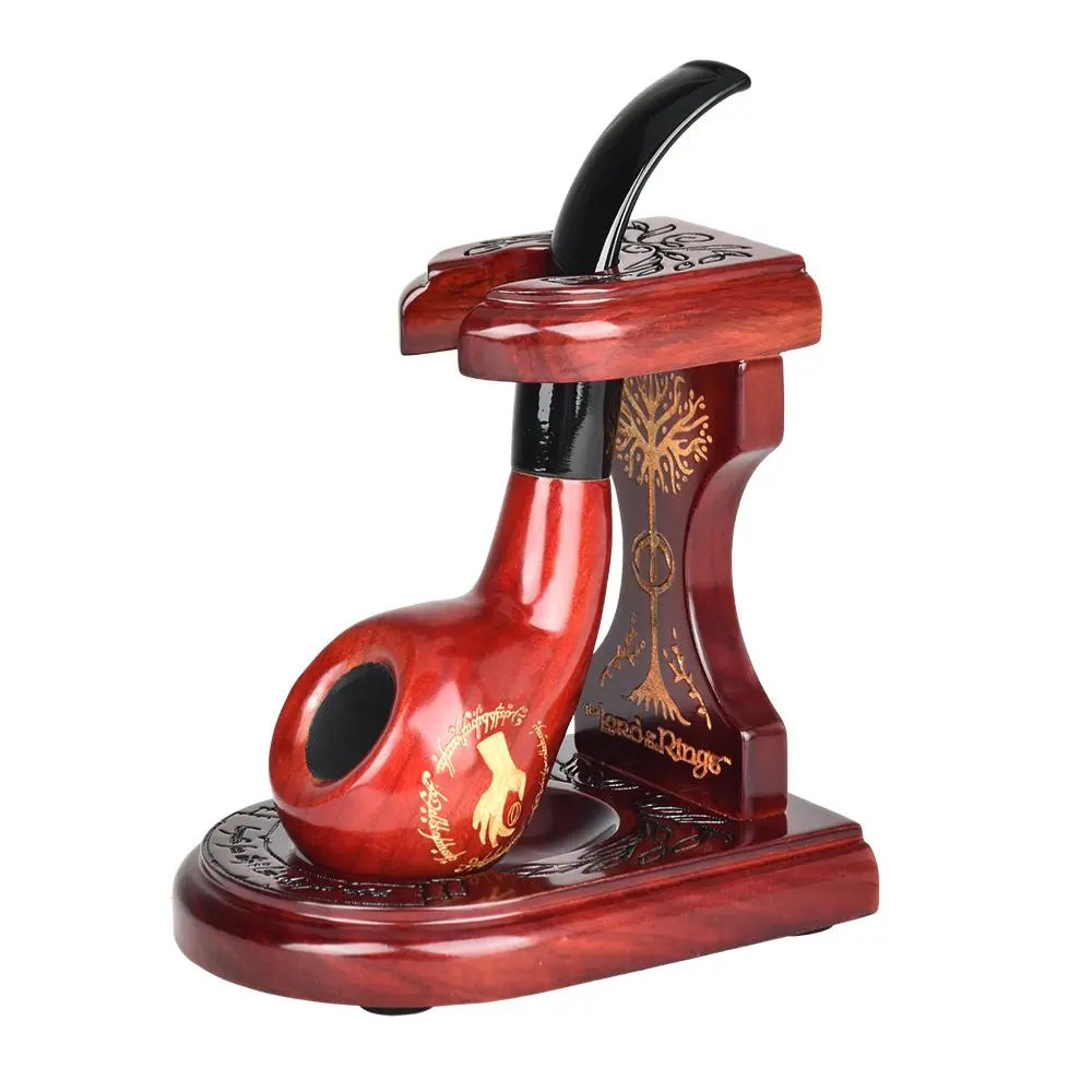 Pulsar Shire Pipes X Lotr My Precious Pipe & Middle-Earth Pipe Stand Bundle - 5.5" 1
