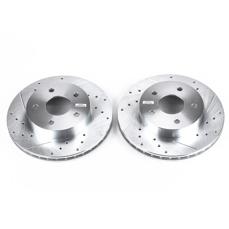 Power Stop 99-04 Jeep Grand Cherokee Front Evolution Drilled & Slotted Rotors - Pair 1