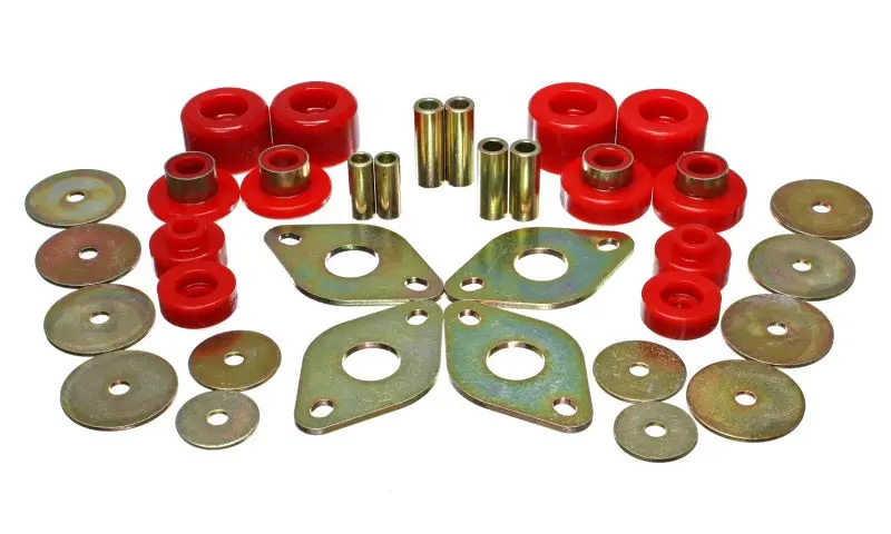 Energy Suspension 01-04 Toyota Pickup 2Wd/4Wd (Exc T-100/Tundra) Red Body Cab Mount Set 1