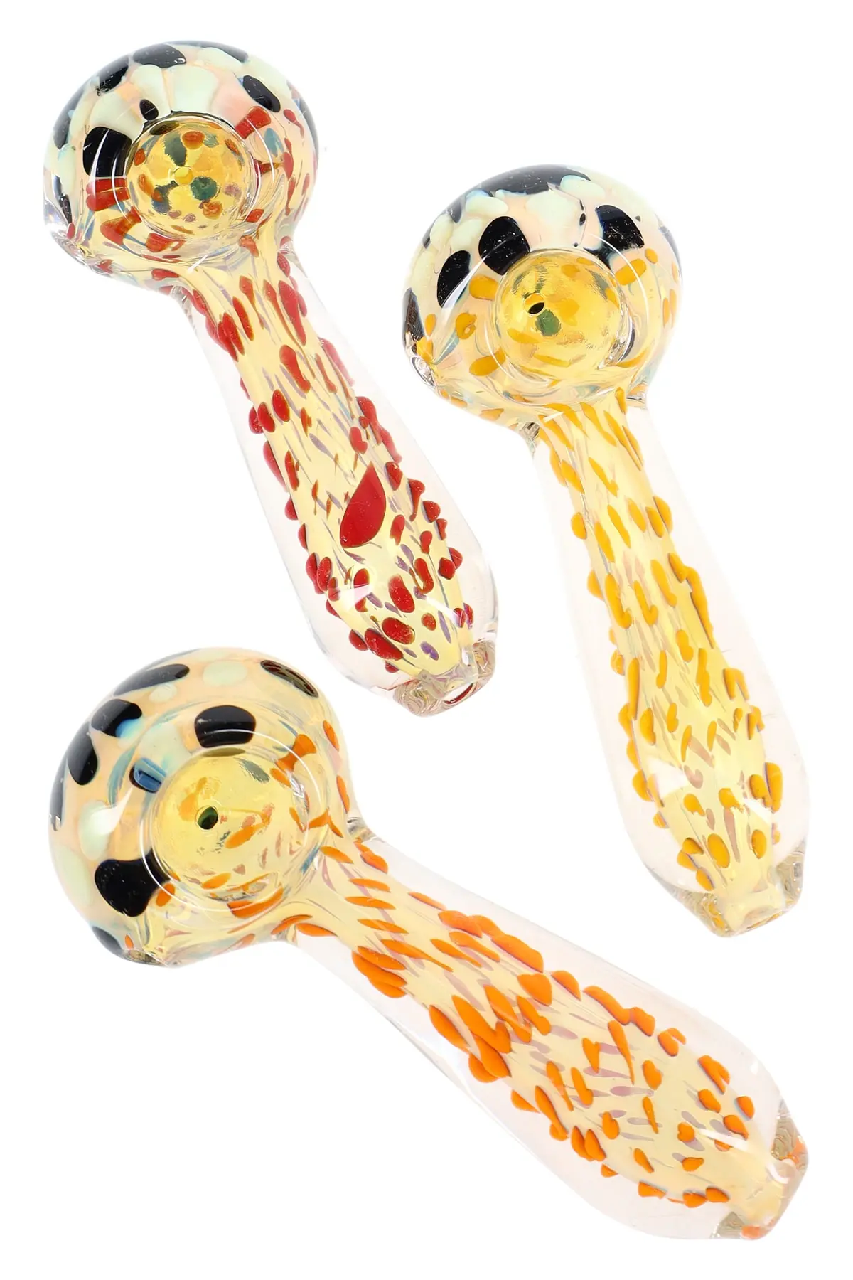 4″ Color-Changing Neon Dot Spoon Pipe 1
