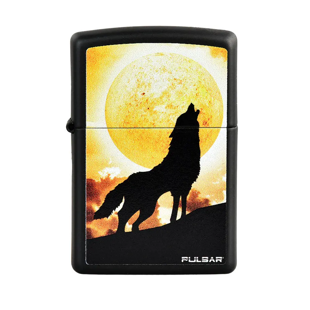 Zippo Lighter - Pulsar Howl At The Clouds - Black Matte 1