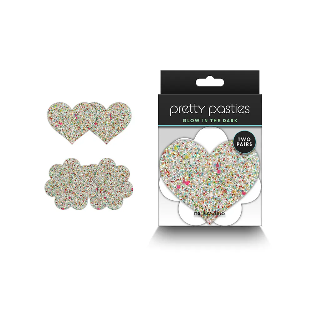 Pretty Pasties Heart & Flower Glow 2 Pair 1