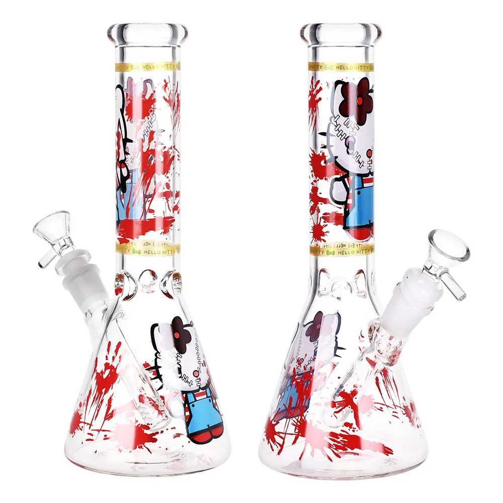 Cats Play Beaker Glass Water Pipe - 10" / 14Mm F 1