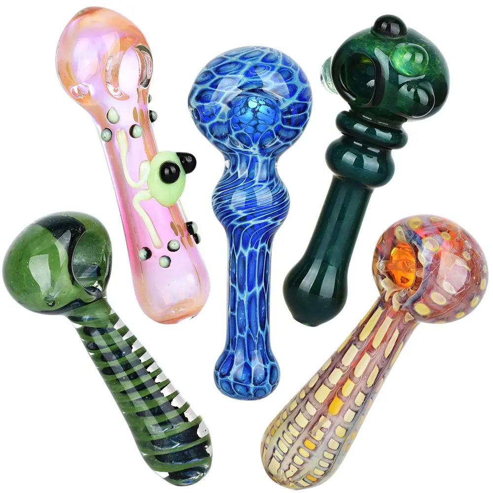 Deluxe Visions Glass Spoon Pipes - 4.75" 20Ct 1