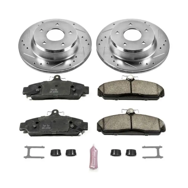 Power Stop 84-87 Chevrolet Corvette Front Z23 Evolution Sport Brake Kit 1