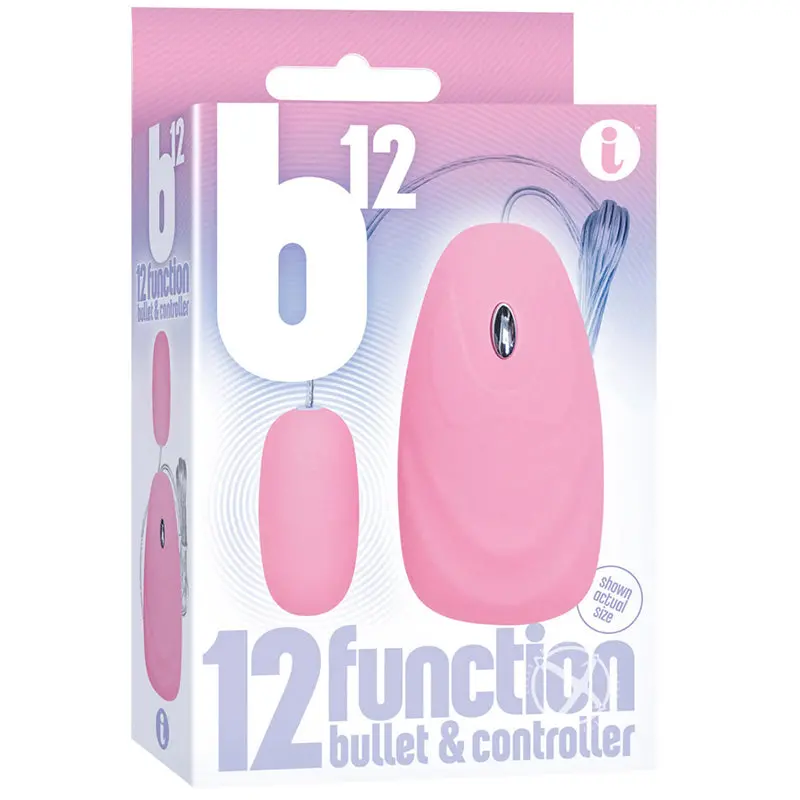The 9'S B12 Bullet 12 Function Bullet & Remote Pink 1