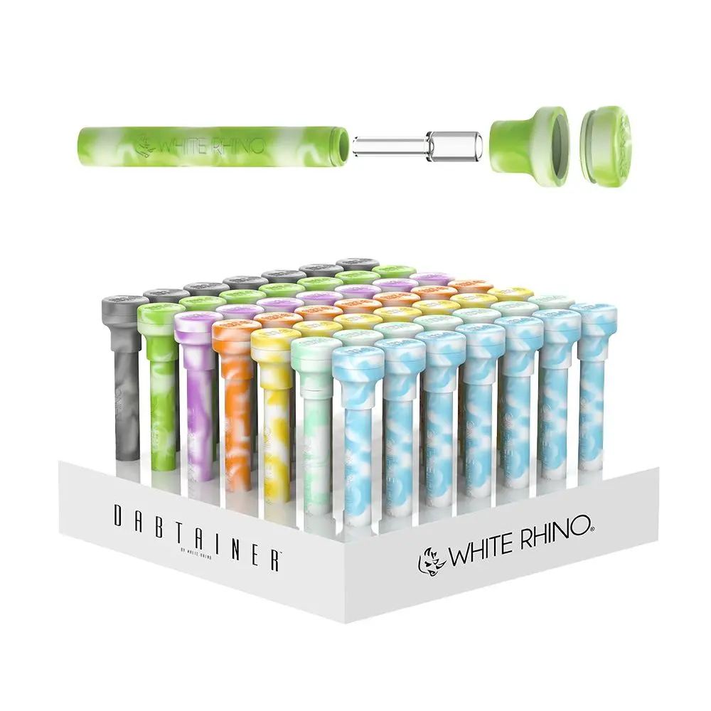 White Rhino Glow In The Dark Dabtainer - 5.3" 49Ct 1