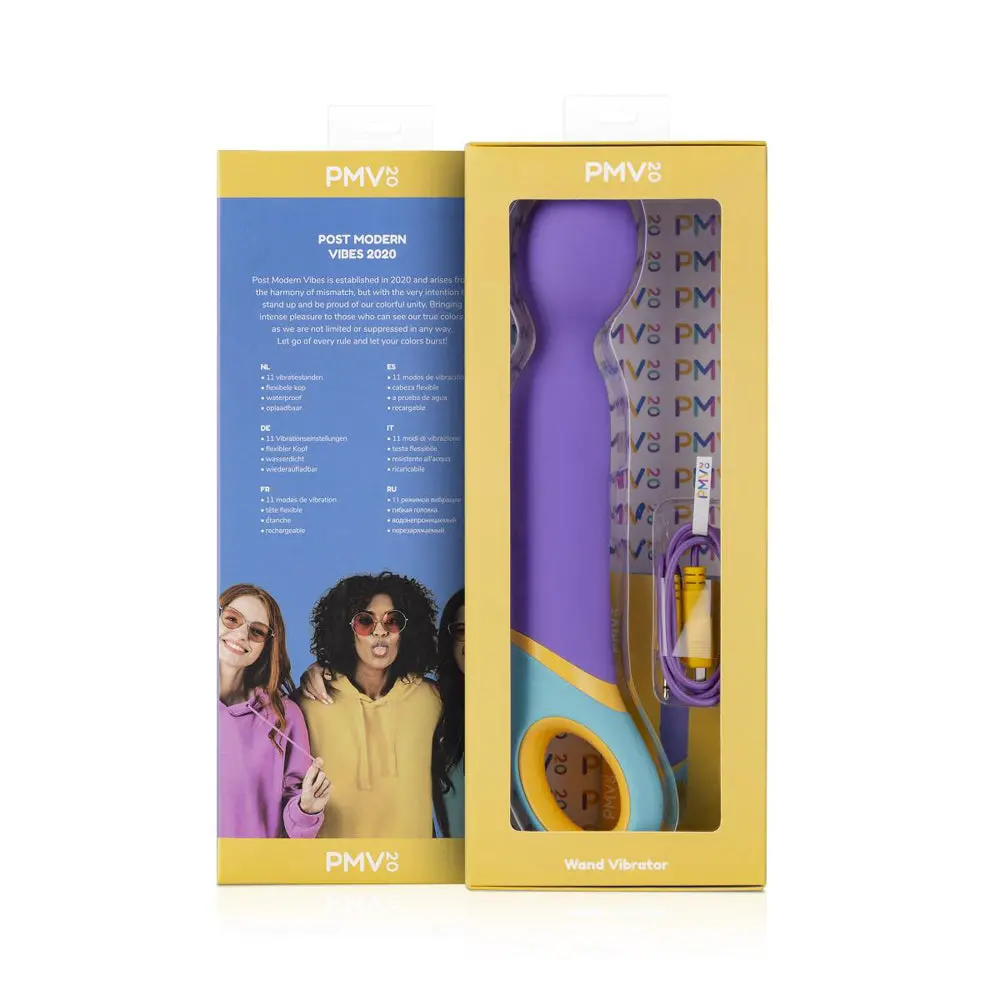 Pmv20 Base Wand Vibrator Silicone Purple 1