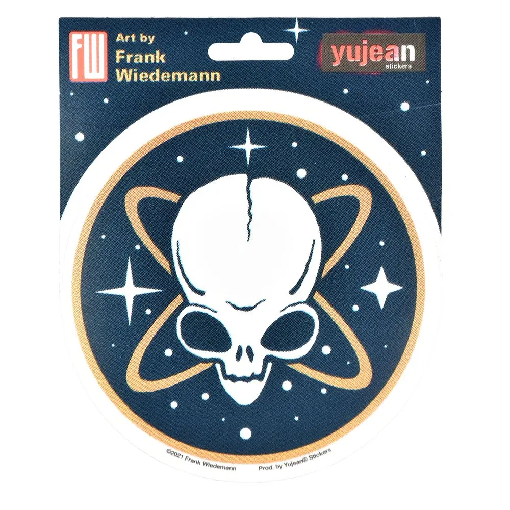 Frank Wiedemann Pirate Alien Round Sticker - 4.5" 1