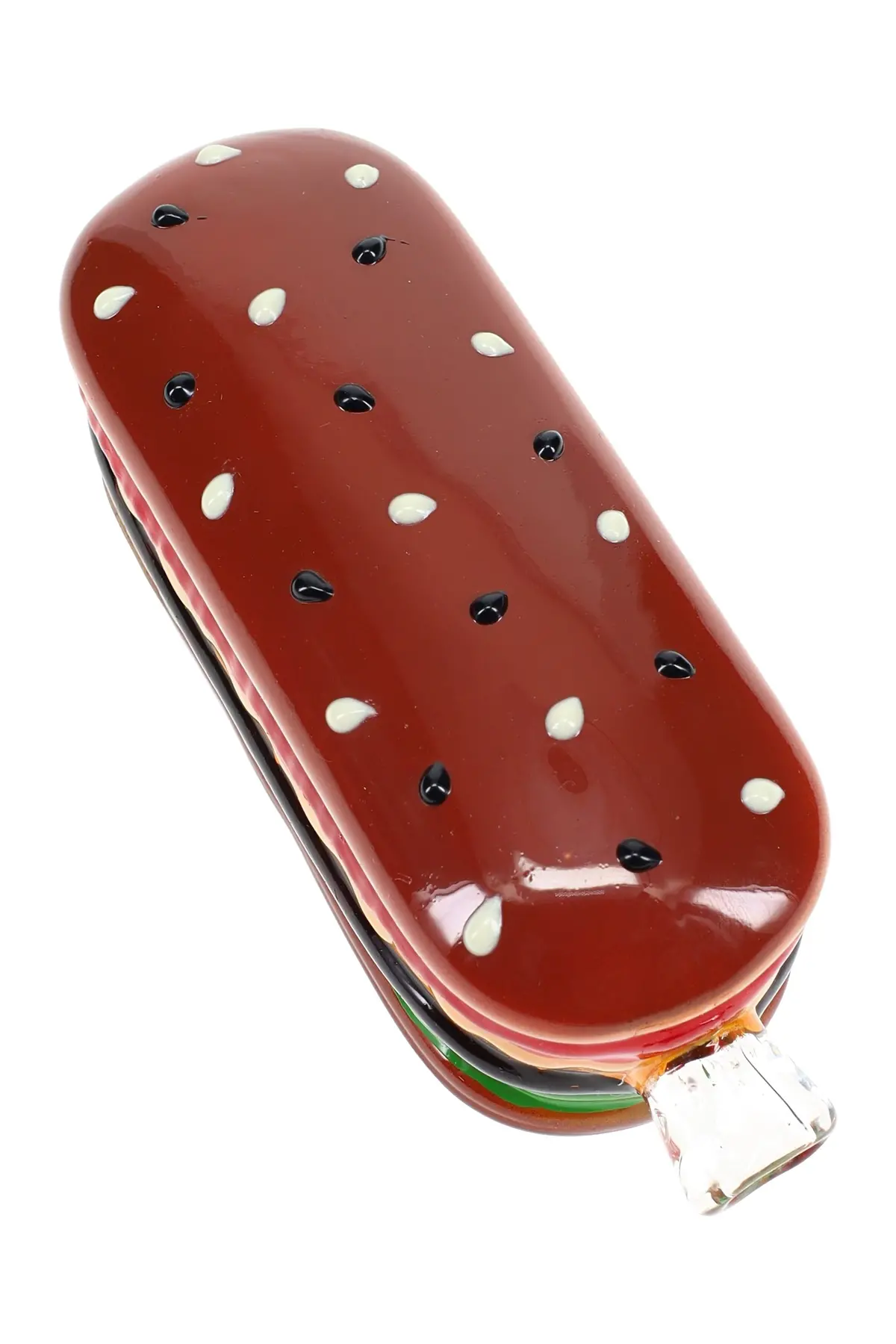 Glass Sandwich Hand Pipe “Deli Bite” – 5″ 1