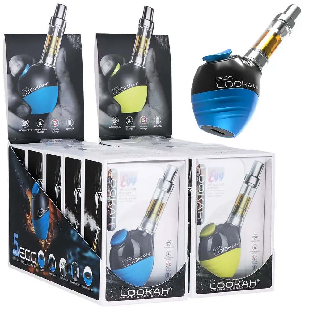 Lookah Egg Variable Voltage 510 Vape Battery - 350Mah 5Ct 1