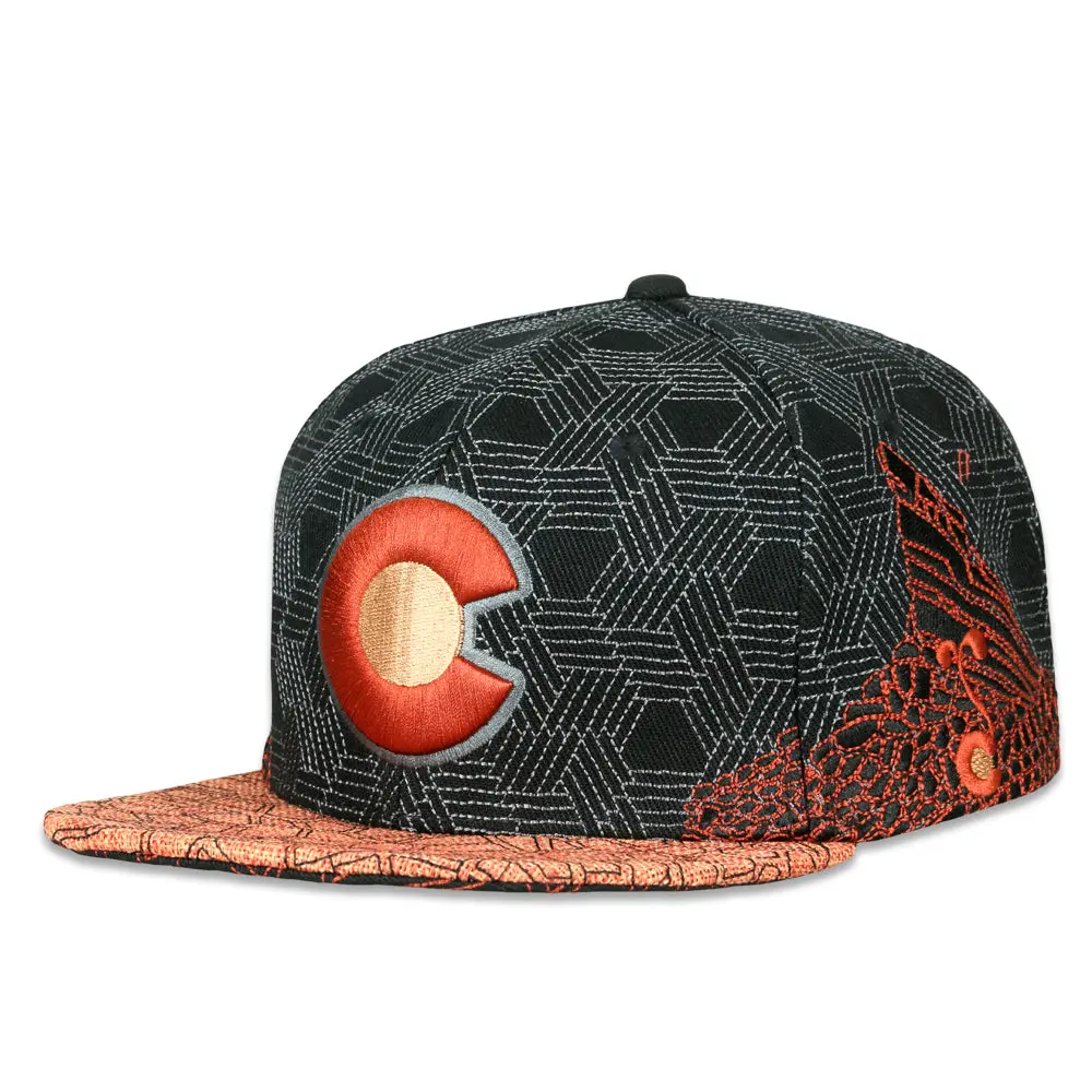 Grassroots Red Rocks Black And Red Snapback Hat 1