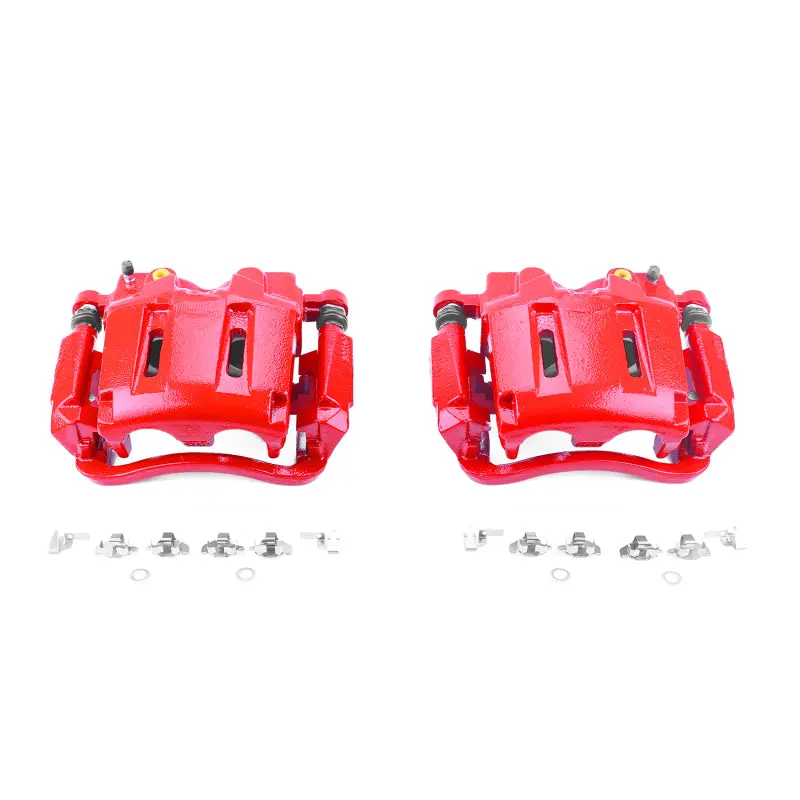 Power Stop 05-12 Ford F-250 Super Duty Front Red Calipers W/Brackets - Pair 1