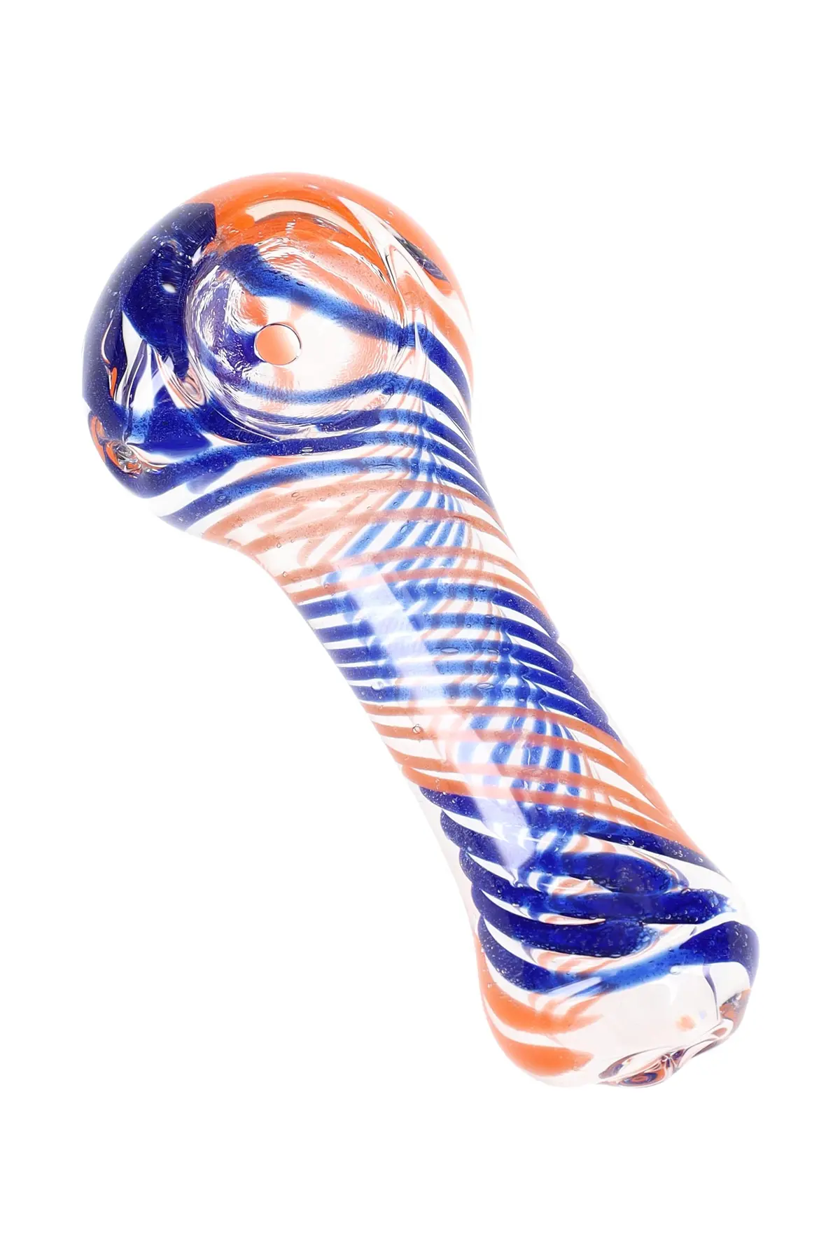 Striped Glass Spoon Pipe “Pocket Swirl” – 2½″ – Assorted Colors 1
