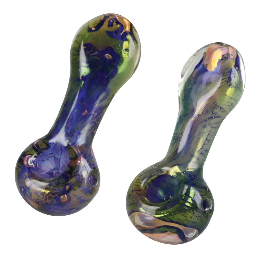 Spattered Fumed Spoon Pipe 1