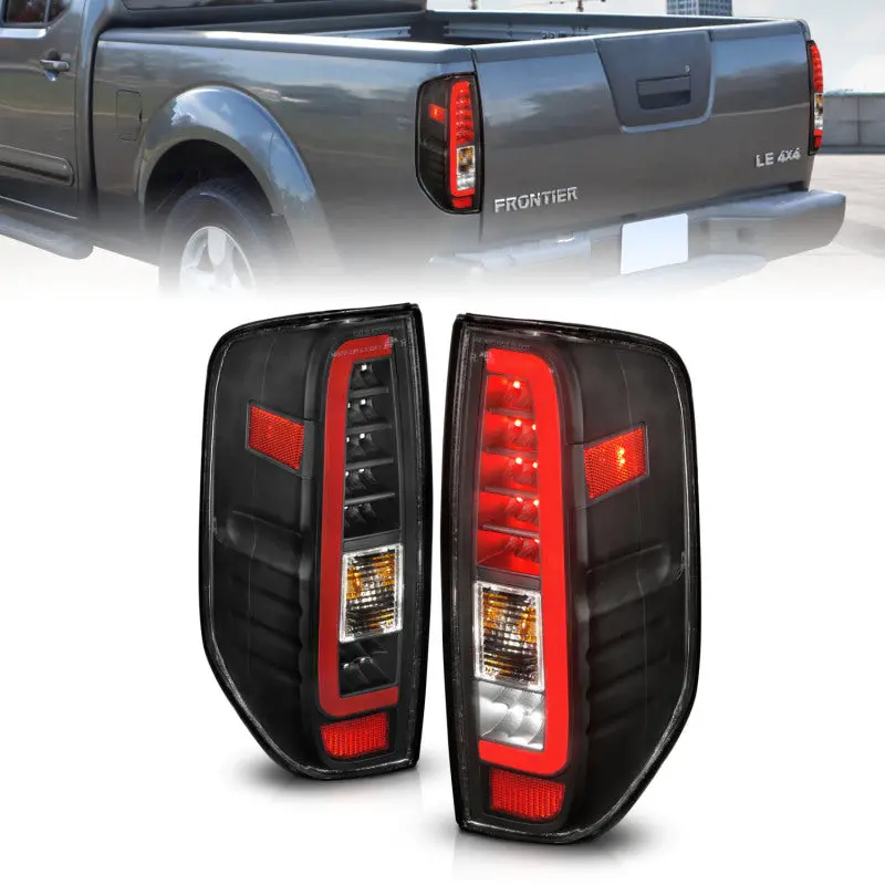 Anzo 2005-2021 Nissan Frontier Led Taillights Black Housing/Clear Lens 1