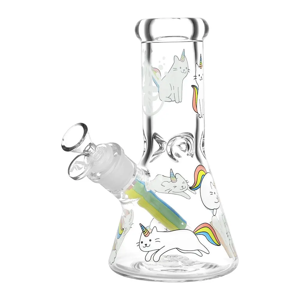 Pulsar Caticorns Design Glass Beaker Water Pipe - 8" / 14Mm F 1